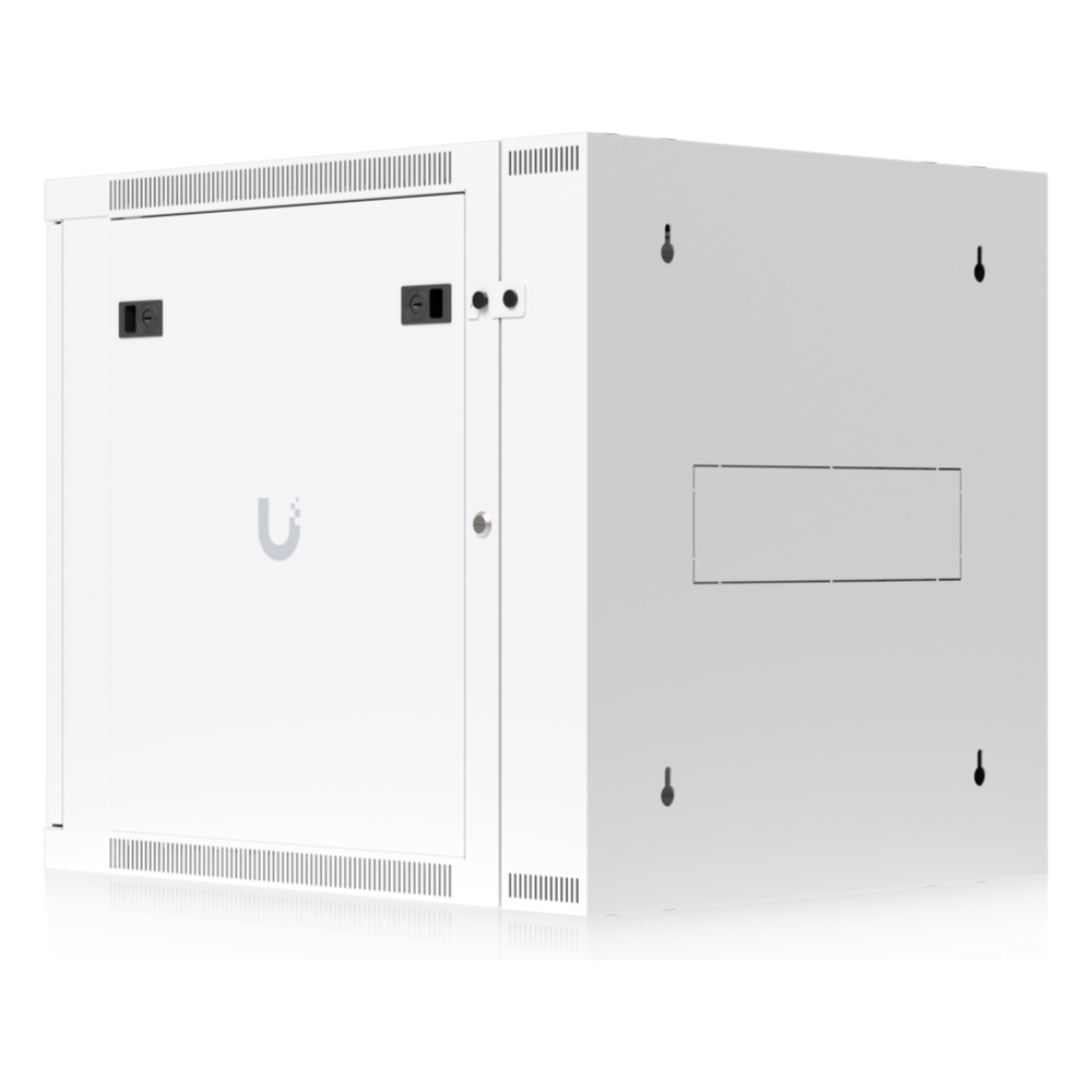 UACC Rack Cabinet 12U (600 x 703 mm) - Gabinete Cerrado para Montaje en Pared con Puerta Frontal de Vidrio Templado, Puerta Trasera Abatible (Swing-Out) y Paneles Laterales Removibles con Llave - Imagen 3