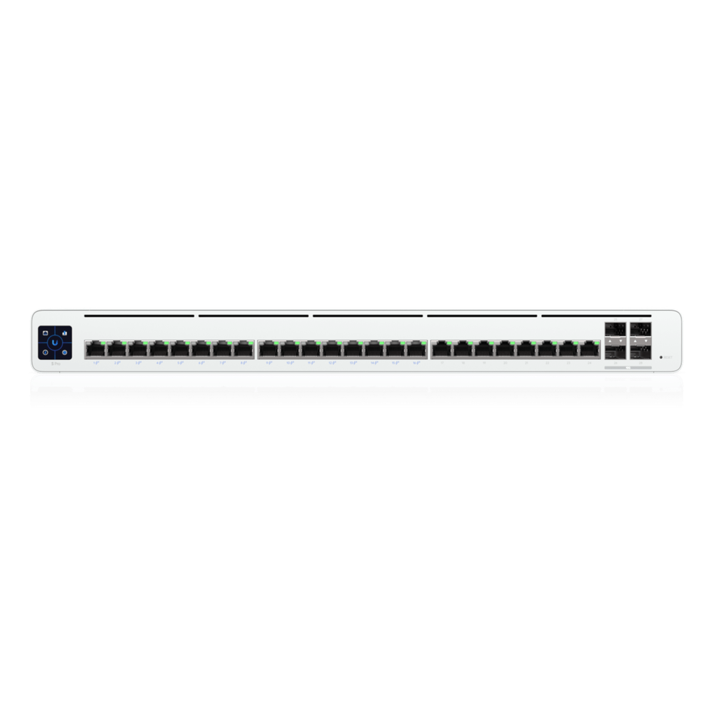 UISP Switch Pro – Switch PoE de 220 W (27 V) con 24 Puertos GbE, 16 Puertos PoE Pasivo 27 V y 4 Puertos SFP+ 10G - Imagen 3