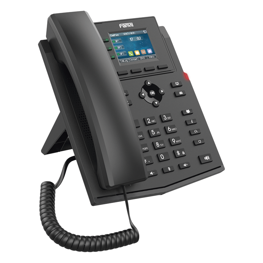 Teléfono IP empresarial para 4 líneas SIP con pantalla LCD de 2.4 pulgadas a color, Opus y conferencia de 3 vías, PoE. - Imagen 3