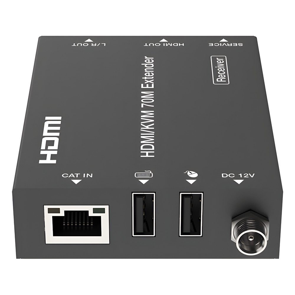 Kit Extensor HDMI con KVM | 70m | 4K2K@60Hz | 4:4:4 | HDMI2.0b y HDCP 2.2 | Salida de Audio 3.5mm | Admite PoC | Admite USB 1.1 - Imagen 4