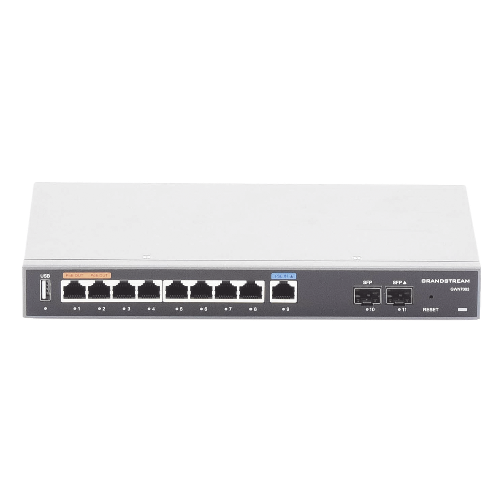 Router Gigabit VPN / Balanceador de cargas / 60,000 sesiones NAT / 9 puertos 10/100/1000 Mbps + 2 puertos SFP (WAN/LAN) / 1 puerto entrada PoE(af/at) / 2 puertos salida PoE (af/at) / Compatible con GWN Cloud. - Imagen 4