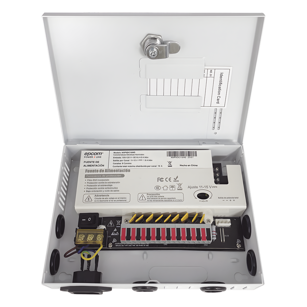 Fuente | 11-15 V | 9 canales | 16 A | Compatible con cámaras 4K | Alta tecnología en seguridad | Doble ventilador | Hasta 1.8 Amperes por Salida | Filtro de ruido por canal | Diseño de alta gama. - Imagen 4