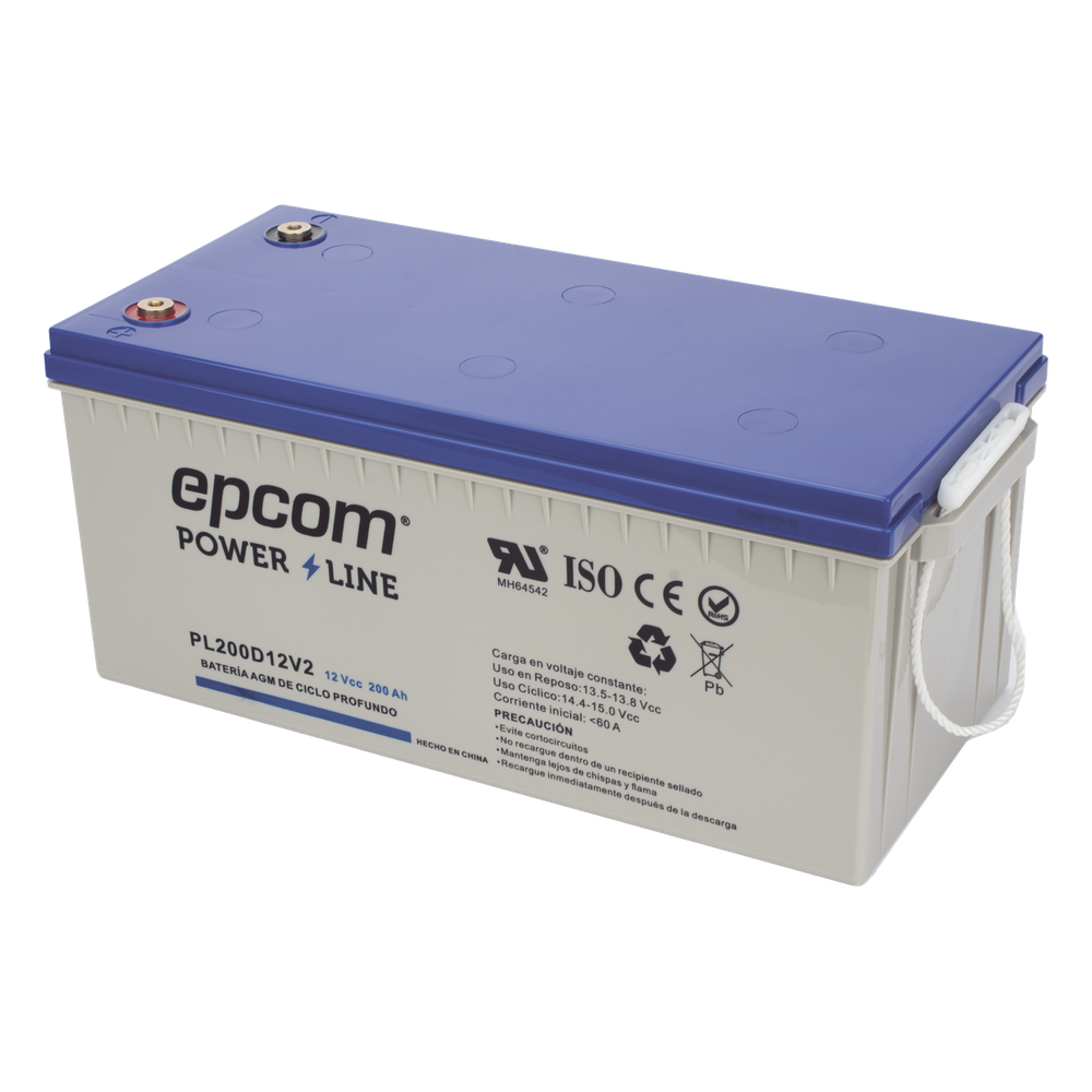 Batería de respaldo 12 V 200 Ah AGM | Certificada UL94-HB Retardo a la flama básica | Ciclo profundo | Para uso en aplicaciones fotovoltaicas y de emergencia | Terminales T5 - Imagen 4