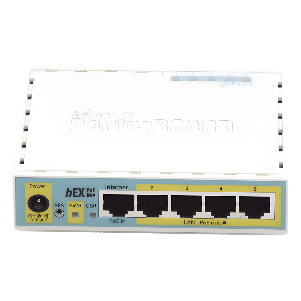 (hEX PoE LITE) RouterBoard, 5 Puertos Fast Ethernet, 4 con PoE Pasivo, 1 Puerto USB - Imagen 4