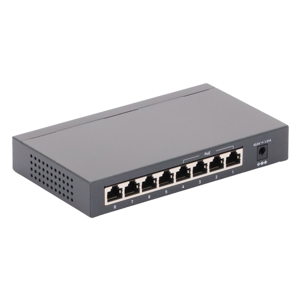 Switch Gigabit PoE+ no administrable de 8 puertos 10/100/1000 Mbps, solo 4 puertos PoE, para escritorio - Imagen 4