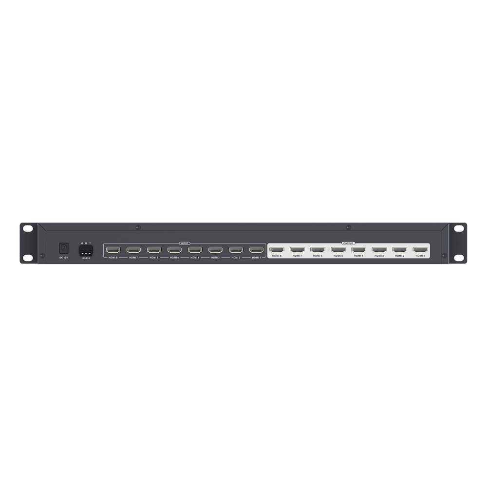 MATRICIAL DE VIDEO HDMI 8 x 8 / 8 Entradas y 8 Salidas en HDMI / 4K @ 30Hz / 10.2 Gbps / HDMI 1.4 / HDCP 1.4 / 3D / Conmutación por Botón, RS232 o Control Remoto / IDEAL PARA CENTROS DE MONITOREO, COMPARACION Y ANALISIS. - Imagen 5