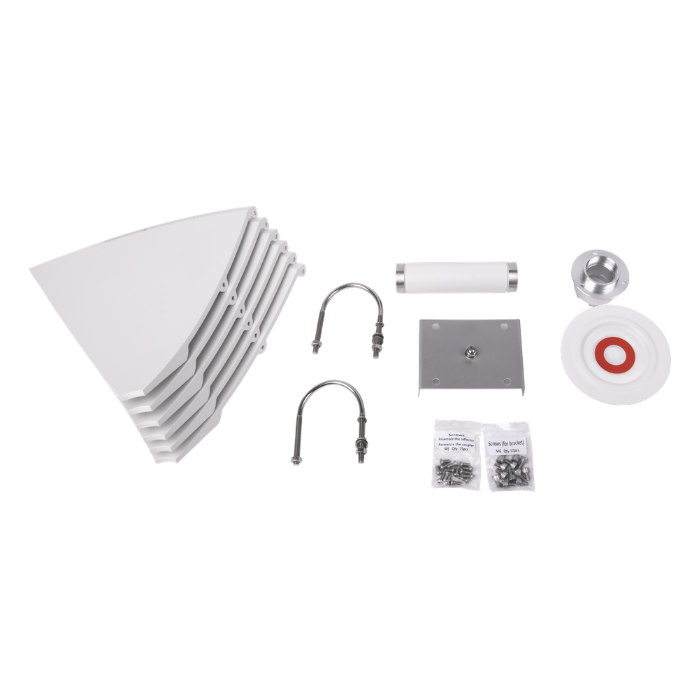 Antena direccional para C5x, B5X, Doble polaridad 45 ° y 90 °, 4.9 - 6.5 GHz, 2 ft, Ganancia de 30 dBi, Montaje incluido - Imagen 4