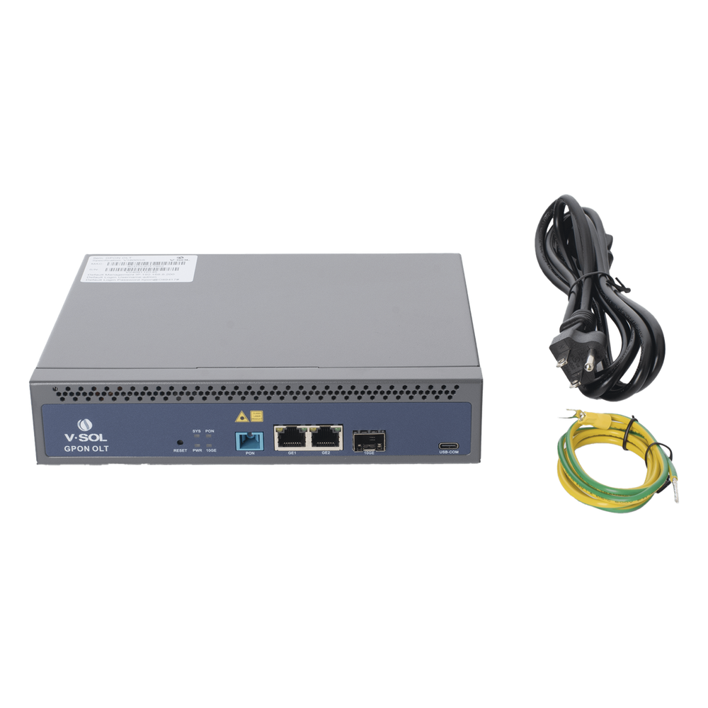 OLT de 1 puerto GPON SC/UPC + 3 puertos Uplink (2 puertos Gigabit Ethernet + 1 puerto SFP/SFP+), Fuente de alimentación redundante AC/DC , hasta 128 ONUS - Imagen 4
