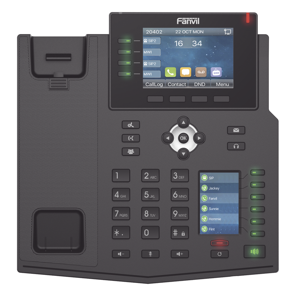 Teléfono IP Empresarial con Estándares Europeos, 16 líneas SIP con pantalla LCD a color 3.5", 30 teclas DSS/BLF, puertos Gigabit, IPv6, Opus y conferencia de 3 vías, PoE/DC - Imagen 4
