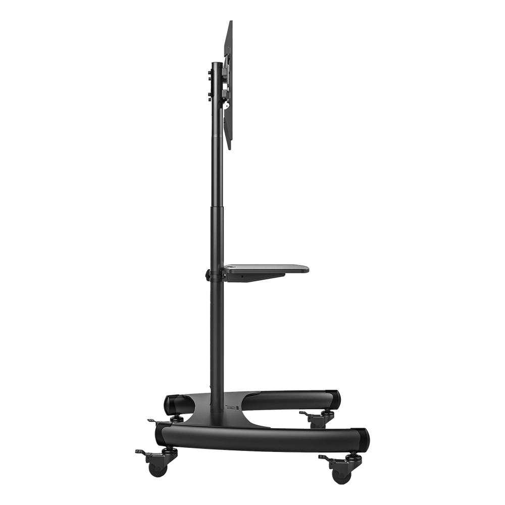 Soporte de Pantalla con Ruedas AVA1500601PNB / Compatible con Monitores de 32" a 75" / VESA 200x200 a 600x400 mm / Carga 45.5 kg (100 lbs) / Altura Ajustable 1120-1520 mm / Base para Accesorios / 4 Ruedas 360° - Imagen 5