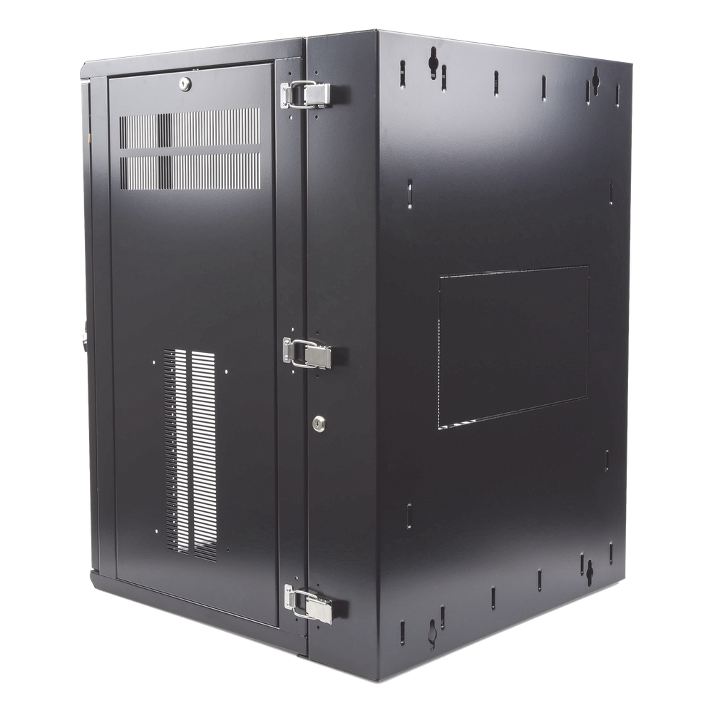 Gabinete PanZone de Montaje en Pared, de 19in, Puerta con Ventana de Seguridad, 18 UR, 635mm de Profundidad, Color Negro - Imagen 5
