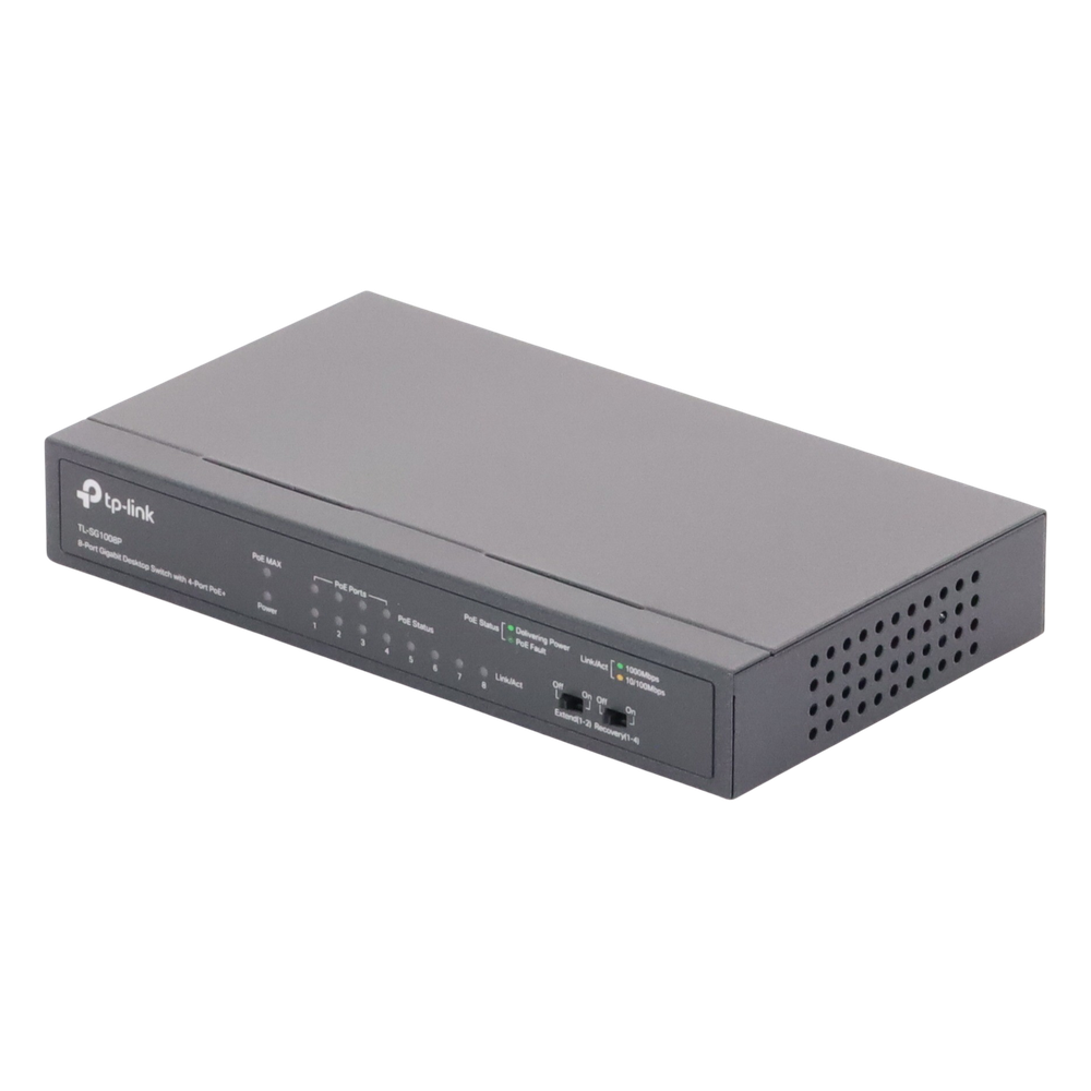 Switch Gigabit PoE+ no administrable de 8 puertos 10/100/1000 Mbps, solo 4 puertos PoE, para escritorio - Imagen 5