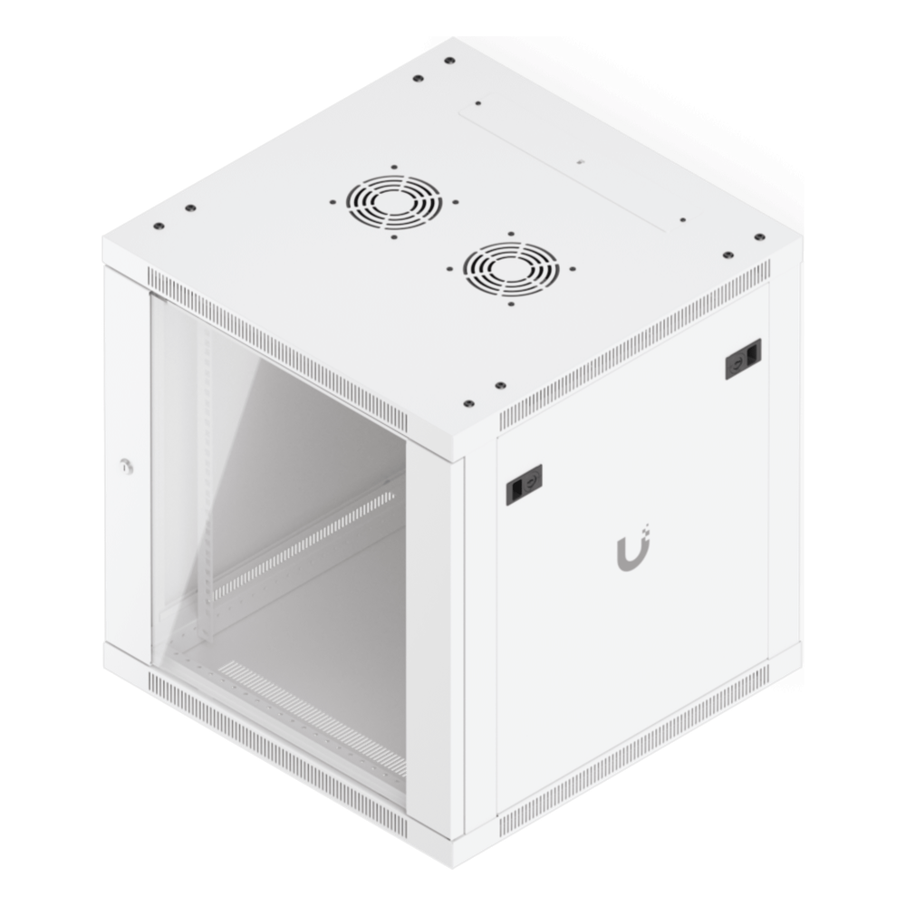 UACC Rack Cabinet 12U (598 x 600 mm) - Gabinete Cerrado para Montaje en Pared con Puerta Frontal de Vidrio Templado, Totalmente Ensamblado con Ventiladores Integrados y Paneles Removibles - Imagen 5