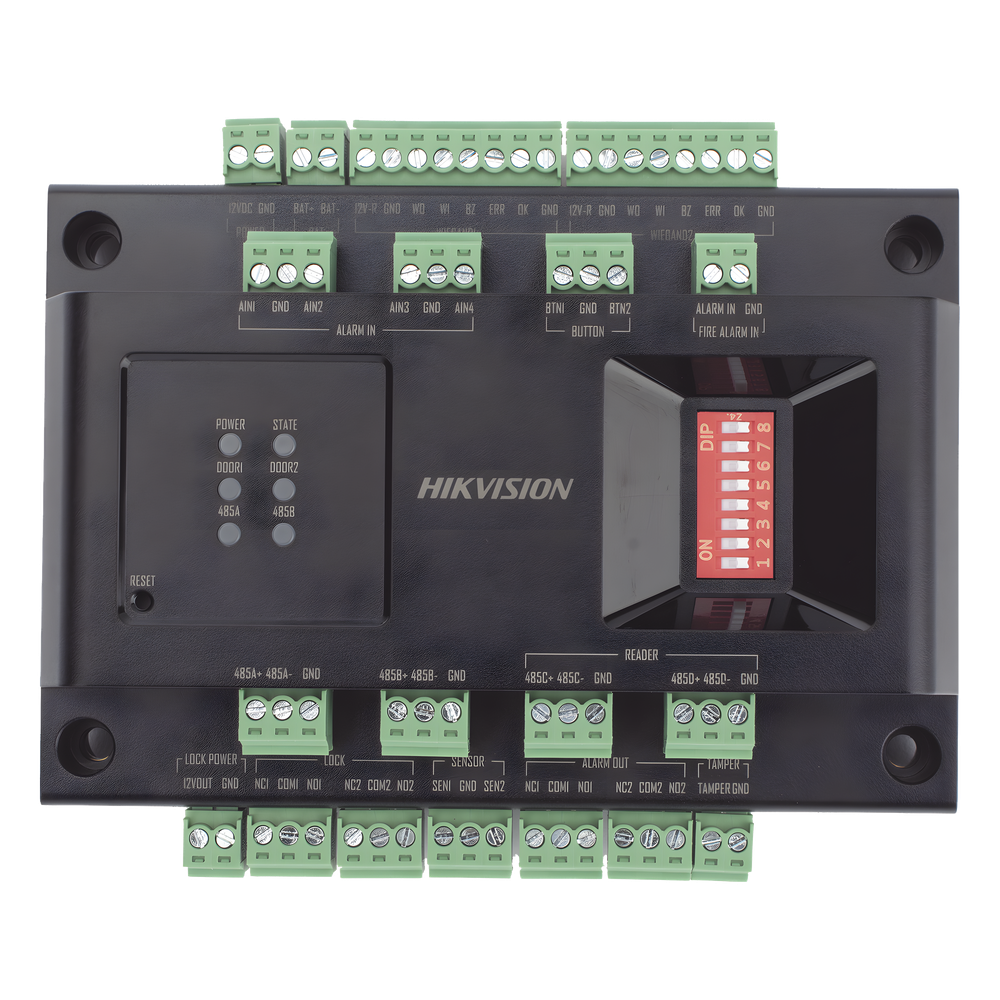 Expansor de 2 Puertas para Paneles de Control de Acceso DS-K27 Series / Comunicación RS-485 / 4 Entradas y 2 Salidas Auxiliares - Imagen 5