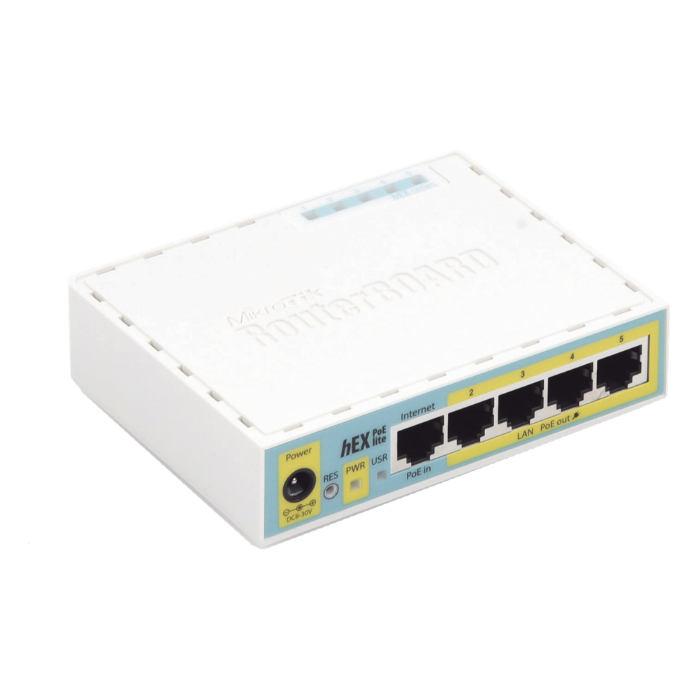 (hEX PoE LITE) RouterBoard, 5 Puertos Fast Ethernet, 4 con PoE Pasivo, 1 Puerto USB - Imagen 6