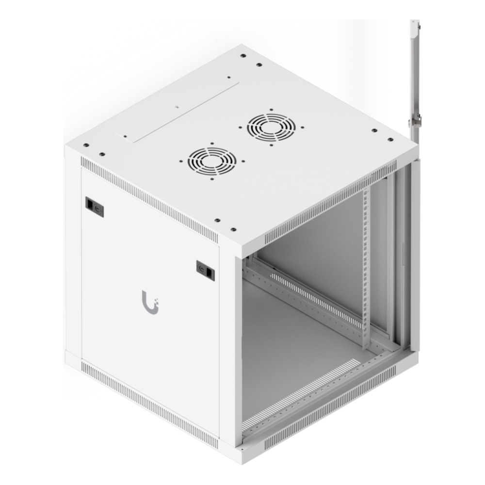 UACC Rack Cabinet 12U (598 x 600 mm) - Gabinete Cerrado para Montaje en Pared con Puerta Frontal de Vidrio Templado, Totalmente Ensamblado con Ventiladores Integrados y Paneles Removibles - Imagen 6
