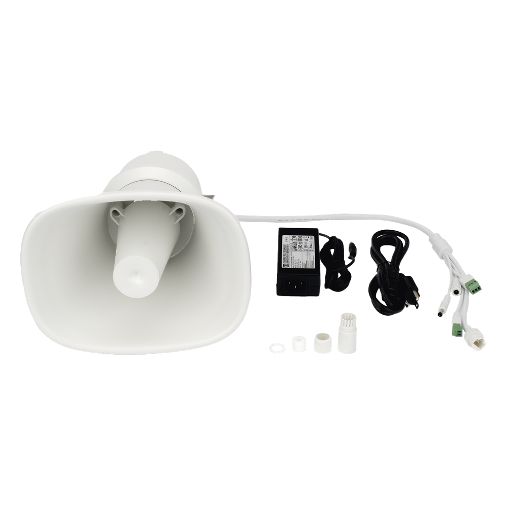 Bocina (Altavoz IP ) | Tipo Trompeta | 25 Watts | No requiere amplificador | 24VCD | Exterior IP67 | Metal | Entrada de alarma | Voceo en tiempo real | Calendarización de audios | Síntesis de Voz (TTS) - Imagen 6