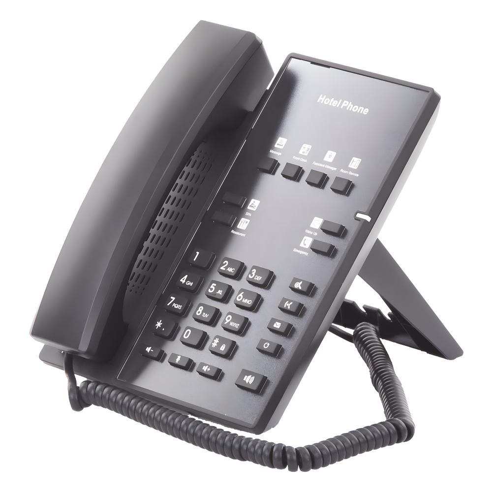 Teléfono IP para Hotelería, profesional con 8 teclas programables para servicio rápido, plantilla personalizable con PoE - Imagen 5