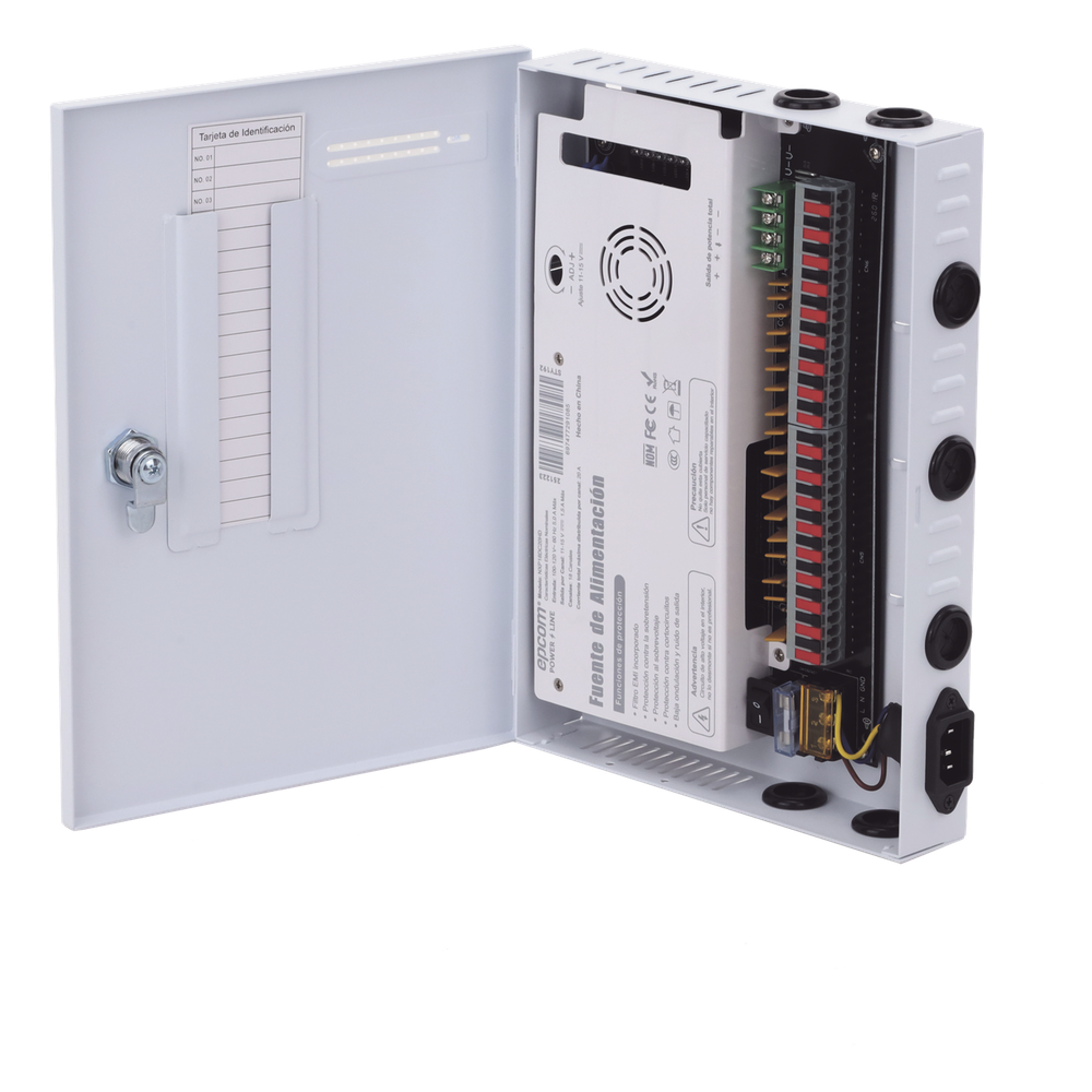 Fuente | 11-15 V | 18 canales | 20 A | Compatible con cámaras 4k | Alta tecnología en seguridad | Doble ventilador | Hasta 1.8 Amperes por Salida | Filtro de ruido por canal | Diseño de alta gama. - Imagen 7