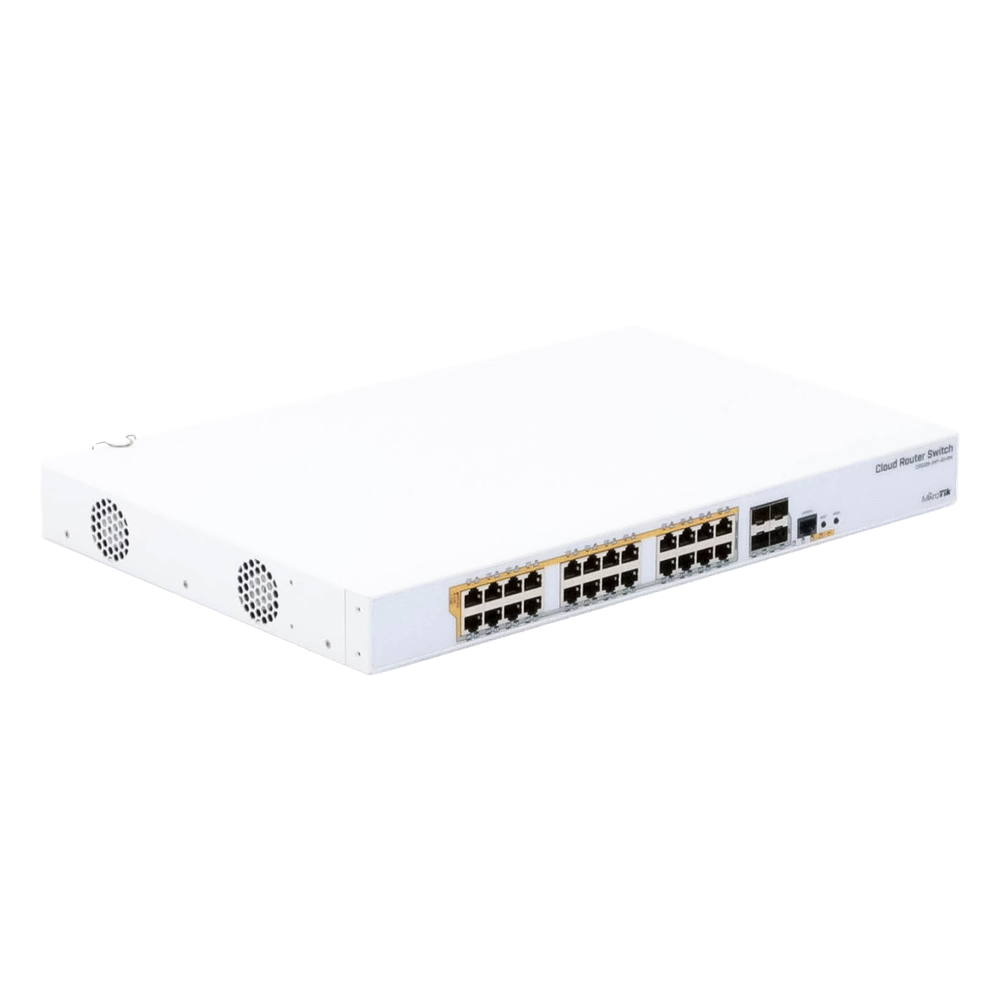 CRS328-24P-4S+RM - 24 port Gigabit Ethernet router/switch with four 10Gbps SFP+ - Imagen 6
